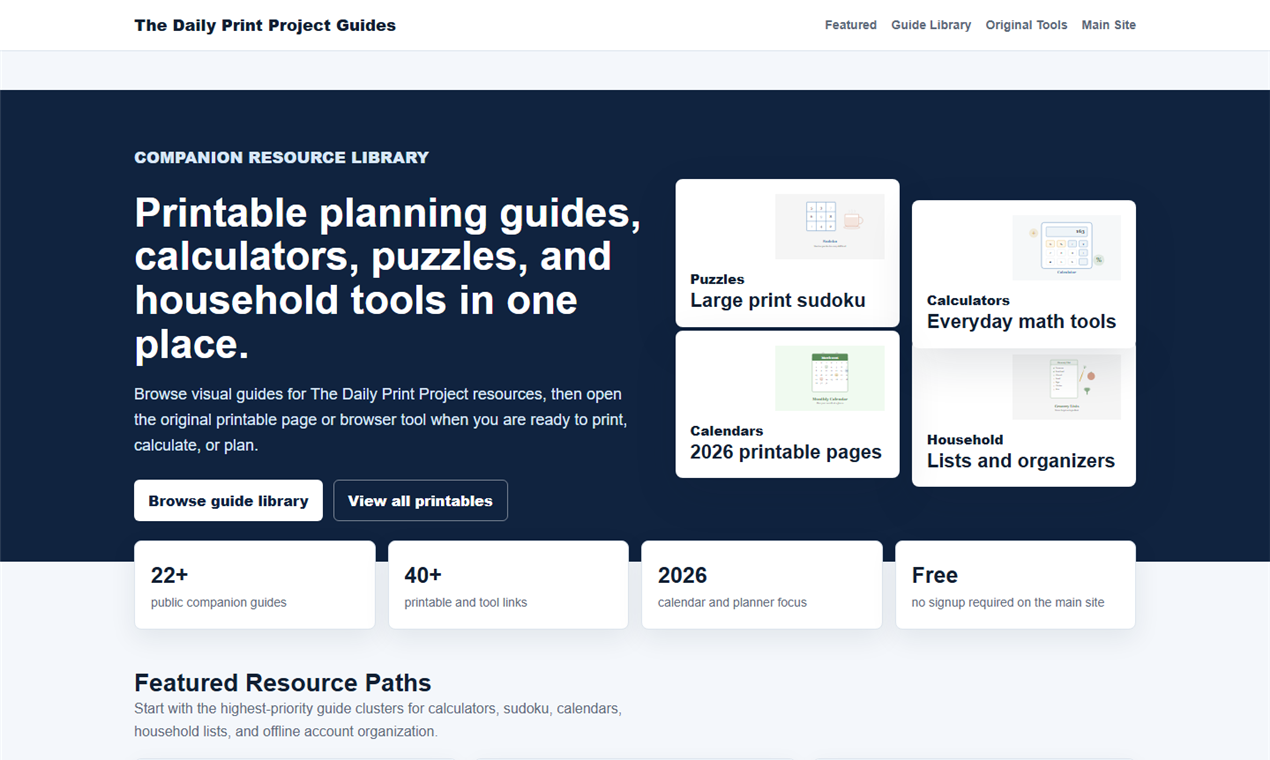 2026 calendar printable and planning pages